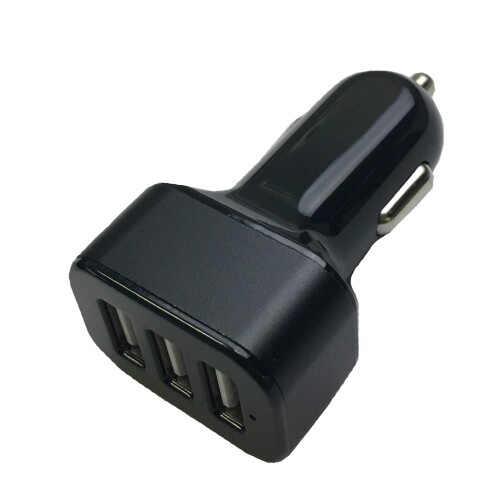 ウィルコム(willcom)ウイルコム シガーソケットチャージャー 車用 DC/USB USB3ポート ブラック 4.8A 12V/24V車対応 AEM015