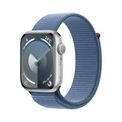 Apple Watch Series 9（GPSモデル）- 45mmシルバーアルミニウムケースとウインターブルースポーツループ
