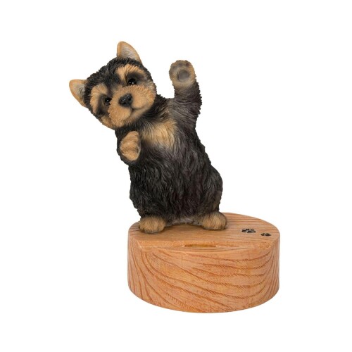 ウービア Dancingヨークシャーテリアのスマホスタンド 12×9.8×15.4cm 人形 ヨークシャーテリア フィギュア 置き物 アニマル 動物 犬 イヌ 音楽 ミュージックダンス かわいい H20372