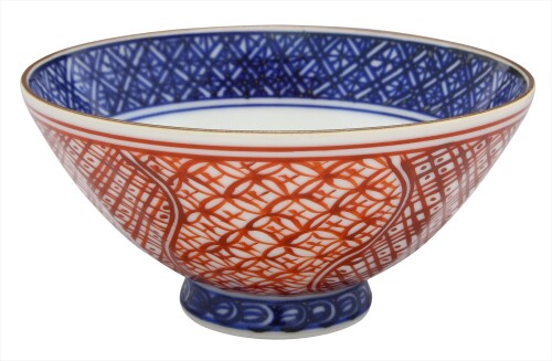 京焼 清水焼 紫峰窯 姫茶碗 (化粧箱入) 赤祥瑞 B8-6赤