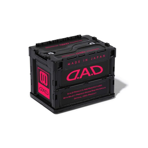 DAD ギャルソン D.A.Dコンテナボックス 20L ブラック/ピンク 折りたたみコンテナ GARSON HA574-03