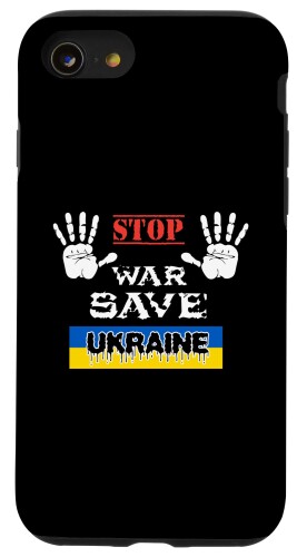 iPhone SE (2020) / 7 / 8 Stop War Save ウクライナサポート ウクライナとウクライナのスタンド スマホケース