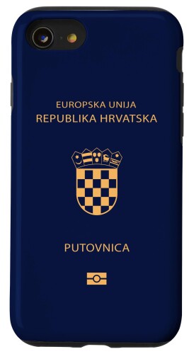 iPhone SE (2020) / 7 / 8 クロアチア、クロアチア国旗、クロアチアのパスポート。 スマホケース