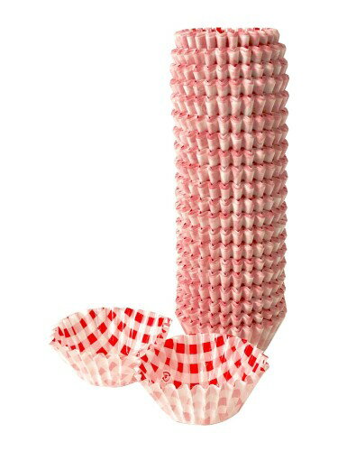 アルテム おかずカップ お弁当カップ 6号 丸型 500枚 赤 チェック 電子レンジ対応 日本製 業務用 PET純白フィルムケース A200802-N