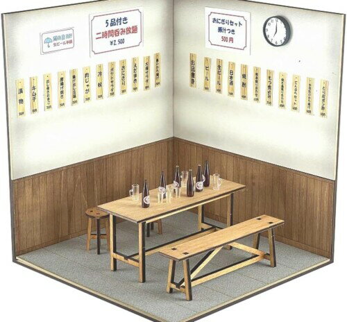 コバアニ模型工房 1/12 和の造作シリーズ 昭和の居酒屋 木製ミニチュアキット WZ-027 (情景)