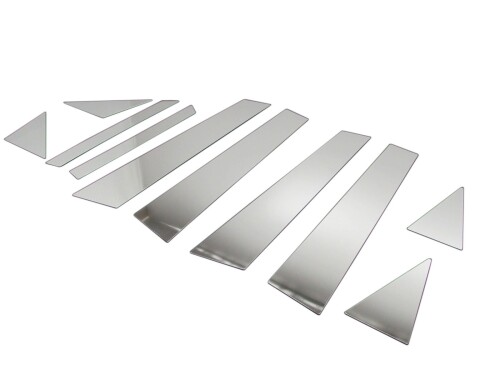 BRIGHTZ フーガ Y51 超鏡面ステンレスメッキピラーパネル バイザー無用 10PC KY51 KNY51 Y KY KNY 51 フウガ フゥガ 15239