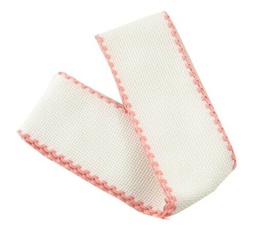 Original Zweigart Handarbeits-Stoff 刺しゅう布 『ZWEIGART (ツバイガルト) アイーダテープ 5cm巾 1mカット 7107-14 ピンク』