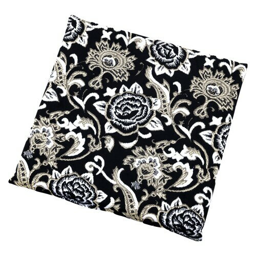 雅製 トラック用品 座布団(シートクッション) 金華山 モンブランローズ ブラック サイズ:45cmX45cm ZB-MRBK