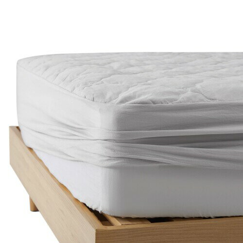 クモリ(Kumori) ボックスシーツ ダブル 洗いざらし 柔らかい 一体型ボックスシーツ 耐久性が高い 洗える 吸湿速乾 1枚2役 オールシーズン 敷きパッド 着脱楽々 時短 ズレにくい クッション