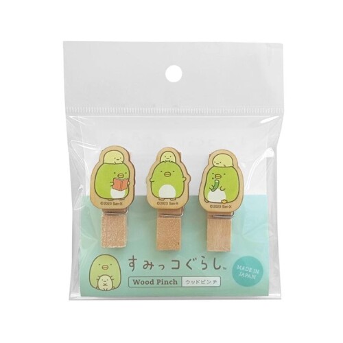 すみっコぐらし ウッドピンチ3個セットP2（ぺんぎん？） SG489PG