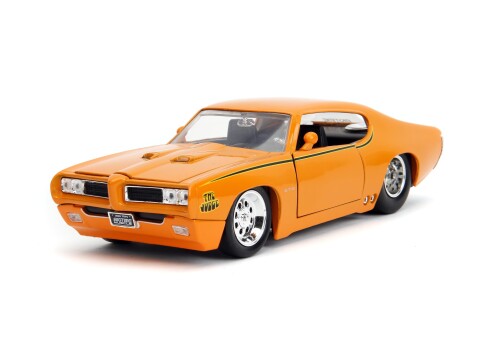JADATOYS 1:24 BTM 1969 Pontiac GTO Judge ミニカー オレンジ
