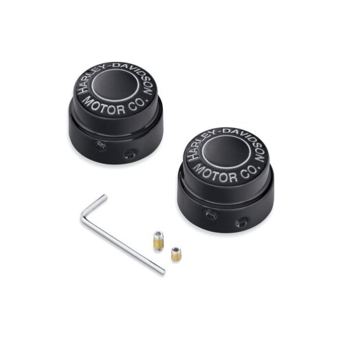 ハーレー純正 MOTOR フロントアクスルナットキットカバー ブラック 43000177