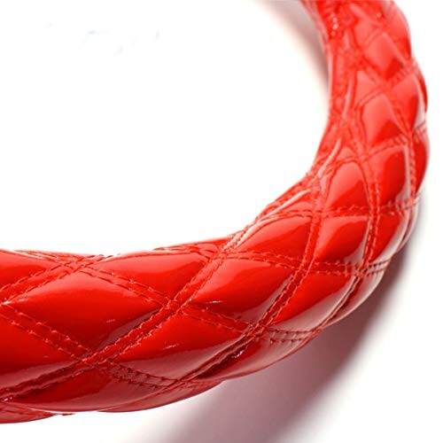 Azur ハンドルカバー セルボ ステアリングカバー エナメルレッド S(外径約36-37cm) XS54B24A-S-032