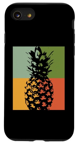 iPhone SE (2020) / 7 / 8 レトロ ヴィンテージ パイナップル カラフル トロピカル フルーツ ギフト スマホケース