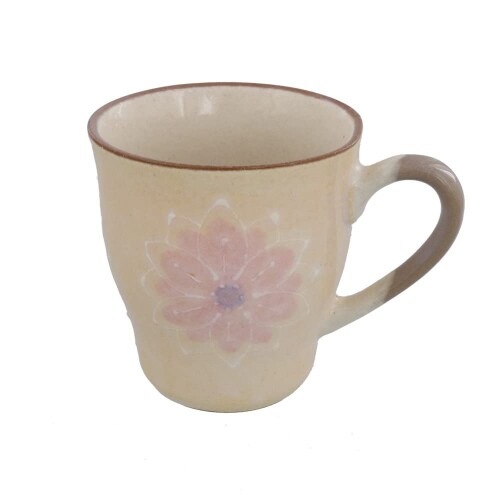 テーブルウェアイースト マグカップ 淡彩花 手描き一珍 オレンジ tz-001-02