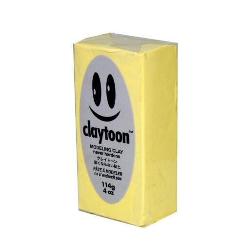 CEC VanAken クレイトーン バー (4オンス) 2個セット 油粘土 ねんど クレイアニメ パステルイエロー