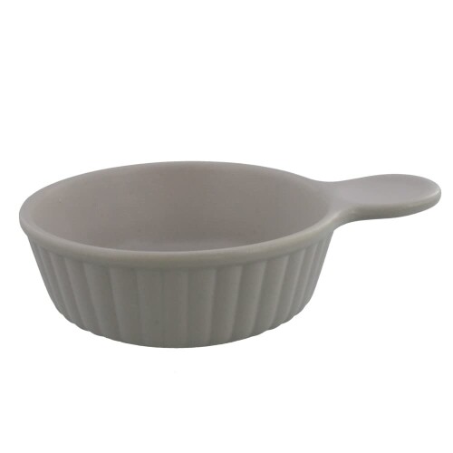 EAST table(イーストテーブル) フライパン型グラタン皿 15cm 耐熱 直火OK ライトグレー 日本製 グラタン皿 深皿 食洗機対応 レンジ対応 216-002-02