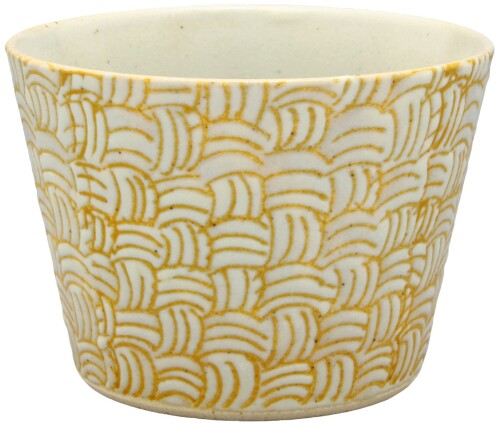 波佐見焼 勲山窯 印判 そば猪口 そばちょこ カップ KAGOME 約直径9.5×高さ6.5cm 陶器 日本製 21123