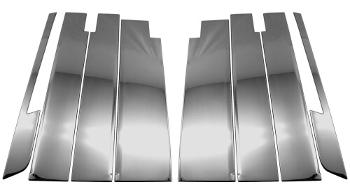 BRIGHTZ N-BOX JF3 JF4 超鏡面ステンレスブラックメッキピラーパネル バイザー有用 8PC JF F3 F4 3 4 N−BOX NBOX