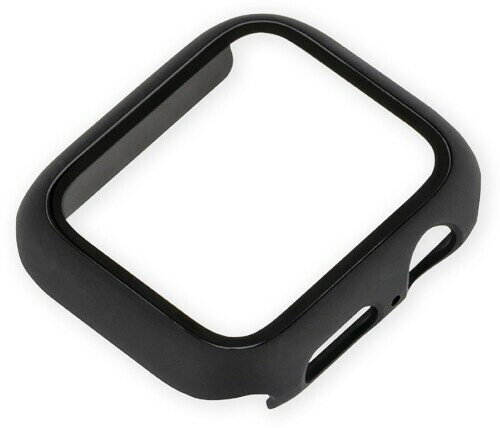Apple Watch SE2 / SE/Series 6 / 5 / 4 用 ケース 44mm 高硬度 9H ガラス ブラック
