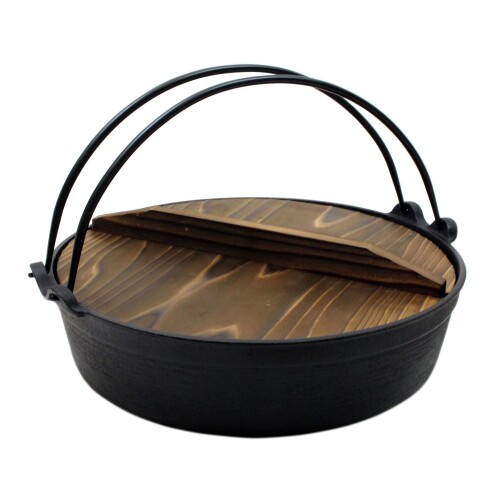 キャッスルエンタープライズ(Castle Enterprise) アサヒ 岩手県伝統工芸品 南部鉄器 万能鍋 (ガス・IH対応)26cm 木蓋付