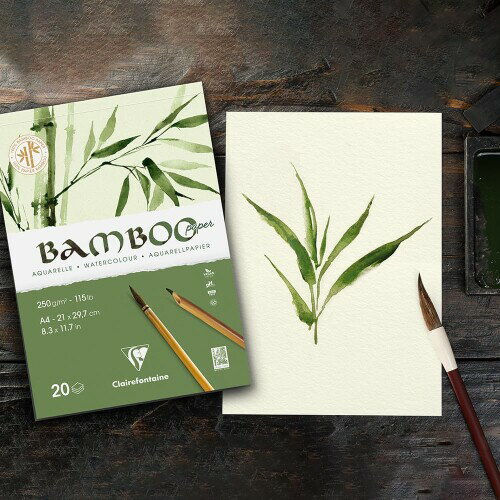 クレールフォンテーヌ 水彩紙 A4 (20枚入) 画用紙 中目 超厚口 250g パッド Clairefontaine cf975919