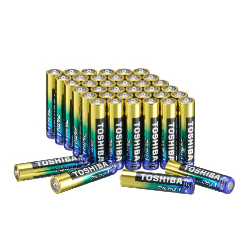 TOSHIBA(東芝) アルカリ乾電池 単4形 大容量 40本 1.5V アルカリ1 まとめパック 10年保存 長持ちハイパ..
