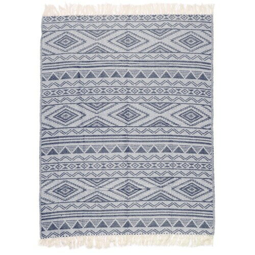 キーストーン アップサイクル コットンスロー ネイビー ナバホ IN012492 全て手作業の為、記載のサイズより多少個体差・差異がございます。/色落ち、織ムラなどある場合がございます。/製造ロットにより、色味が異なることがあります。予めご...