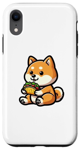 iPhone XR 柴犬 タコス好き ファニードッグ メキシカンフード スマホケース