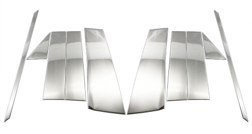 Aero Parts - BRIGHTZ ヴェルファイアハイブリッド AAHH40W AAHH45W 超鏡面ステンレスメッキピラーパネルカバー 10PC バイザー無用 AAHH40W AAHH45W