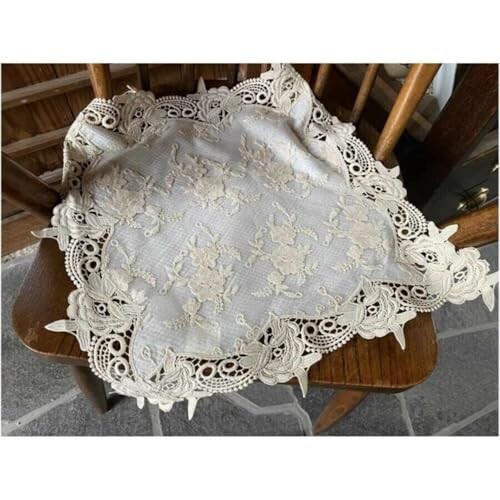 Vivienne(ヴィヴィアン) ベージュフラワーレースシリーズ レース 刺繍 テーブルランナー テーブルクロス WK1119NL5