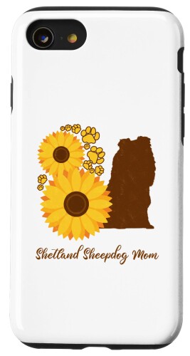 iPhone SE (2020) / 7 / 8 サンフラワー・ドッグ・ママ-シェルティ・シェットランド・シープドッグ スマホケース