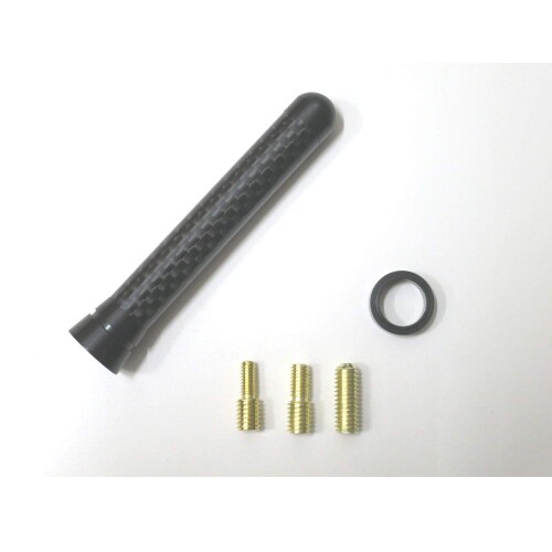 ショートアンテナ リアルカーボン アルマイトブラックシトロエン C4カクタス 2016年10月~2016年12月 DRATCBB-CE008