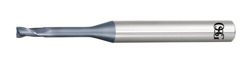 オーエスジー WXLコート2枚刃超硬ロングネックスクエアエンドミルショート形(深リブ形) 外径1.4mm 全長60mm 刃長2.1mm シャンク径4mm WXL-LN-EDS 1.4×22(3132422)