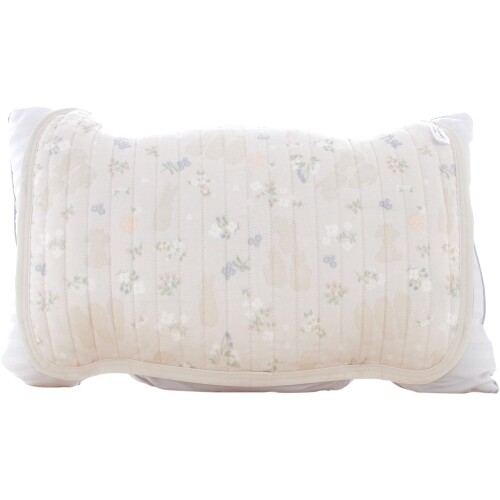 メリーナイト ピーターラビット(tm) 枕パッド 綿100% 「シャビーシック」 ナチュラルベージュ 約40×50cm 二重ガーゼ ふんわり優しい肌触り 吸水性や通気性に優れている 裏面ゴム付き 就寝