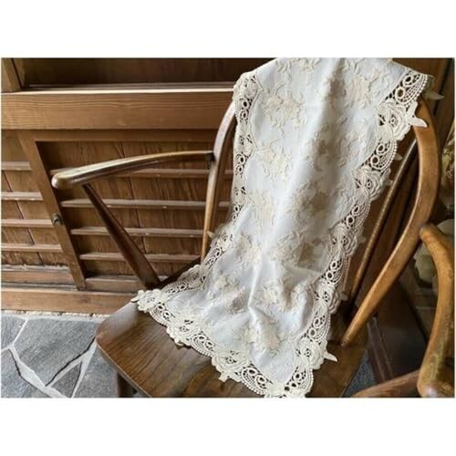 Vivienne(ヴィヴィアン) ベージュフラワーレースシリーズ レース 刺繍 テーブルランナー テーブルクロス WK1119NL4