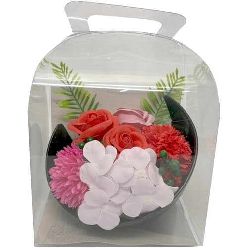 キューフラ(Q-FLA) ソープフラワー 造花 和モダン 風月 レッド RD 母の日 贈り物 ギフト プレゼント お祝い 和風 アレンジ 820878