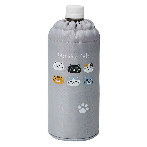 トルネ ペットボトルカバー ねこのあつまり H19.5×W8×D8cm (680mlまで) P-3712