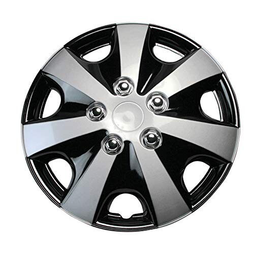 GET-PRO ホイールカバー 14インチ 1台分4枚セット (シルバー&ブラック) ダイハツ タント ホイールキャップ L051DP14-022