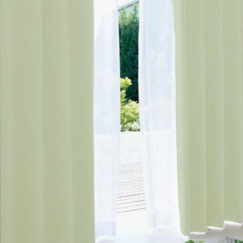 シーフィールド 日本製防炎 1級遮光カーテン 幅100×丈200cm : 2枚組 ライトグリーン 99.99％以上遮光 断熱 防寒 防音 省エネ 厚手 無地 おしゃれ 洗える 寝室 リビング用 NE-01