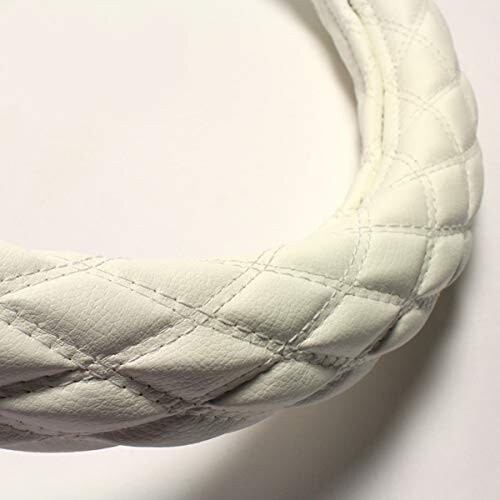 Azur ハンドルカバー スイフト ステアリングカバー ソフトレザーホワイト S(外径約36-37cm) XS59I24A-S-026