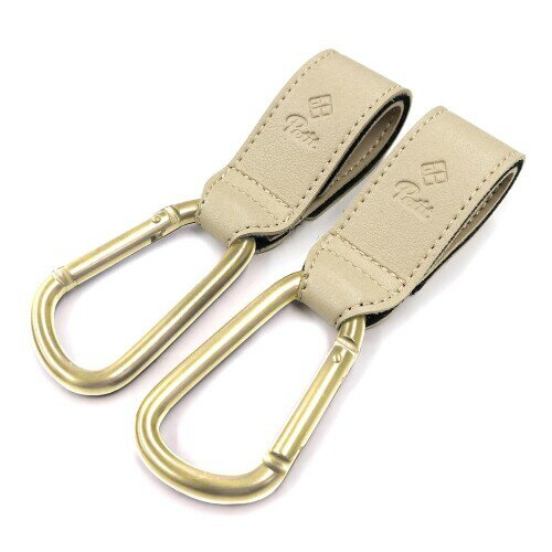 e.x.p.Petit PP カラビナフック YEG-合皮バニラ ベビーカー フック 大きめ 荷物フック 耐荷重約90キロ ..