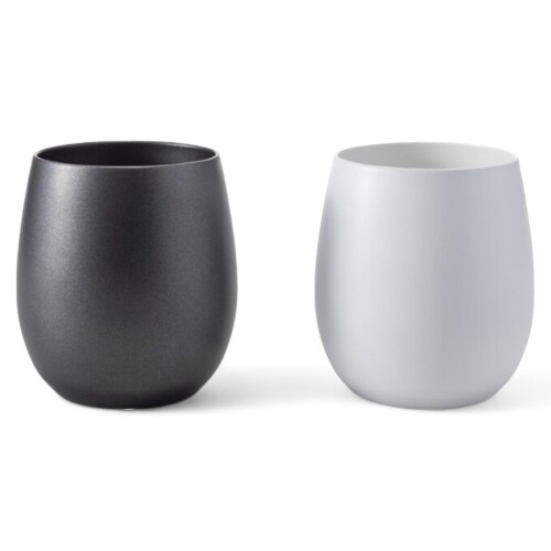 J-kitchens Select 焼酎グラス ペア 陶器 のような 口あたり ステンレス 真空二層構造 カップペア 250ml
