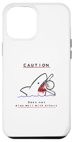 iPhone 15 Pro Max サメの格言 注意は他人とうまく調和しない スマホケース