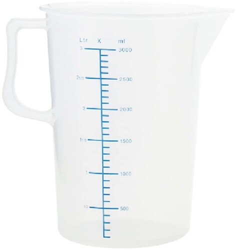 三能ジャパン食品器具 計量カップ 目盛りブルー 3000ml SN4705