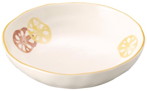 萬古焼 麺の器 一人用麺鉢 れんこん 黄 15305