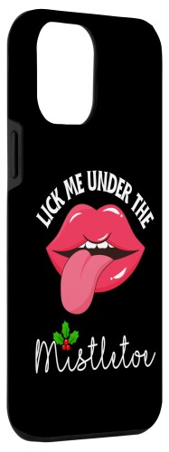 iPhone 15 Plus Lick me under the mistletoe Naughty Ugly クリスマスセーター スマホケース