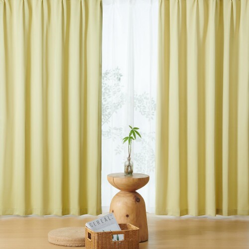 クモリ(Kumori) カーテン 4枚セット 自然光を取り入れる ほどよい遮光性 カーテンセット 薄手 スッキリと目覚め 遮熱 防寒 UVカット 遮像 節電効果 省エネ 洗濯可能 無地 おしゃれ 寝室 リ