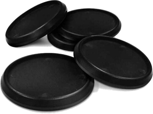 GREEN STUFF WORLD グリーンスタッフワールド フチ付きプラスチックディスプレイベース 円形 ブラック 50mm径 プラスチック製 5枚入 ディスプレイベース GSWD-11327