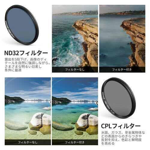 NEEWER 67mm ���ޥ�ND�ե��륿�����å� ����åץ��� CPL/ND32/6��������/4������ǡ������ե��륿�� ������ɥ��塼��󥺥���å��դ� ���и� ���� ����ѥ��֥� iPhone 17/16/16e/15/Android/Gal